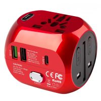 UPPEL Universal Travel Adapter USA / UK / AU / EU ปลั๊กหลายตัวแปลงอย่างรวดเร็ว QC3.0 ประเภท C เครื่องชาร์จ USB 3 พอร์ตยุโรปอะแดปเตอร์ไฟ