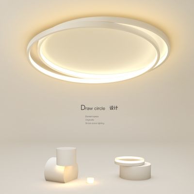 [COD] modern master bedroom creative round living room minimalist led ceiling net red study restaurant lamps