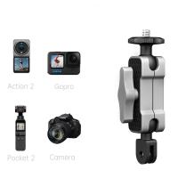 ◊┋ Camera Magic Arm Mount Aluminum Smartphone Action Camera Bike Clamp Holder 1/4 Cold Shoe Adapter for Gopro 10 9 Osmo Pocket 2