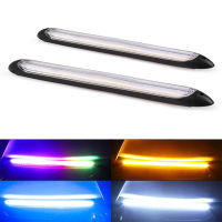 2Pcs Led Car DRL Daytime Running Lights Waterproof Universal DC 12V Auto Headlight Sequential Turn Signal Yellow Flow Day Light