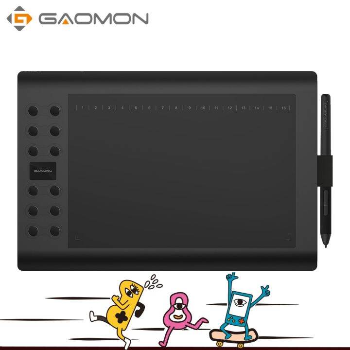 GAOMON M106K PRO 10'' Graphics Drawing Tablet With 8192 Levels Tilt ...