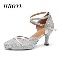 hot【DT】 Shoes Latin Woman Ballroom Dancing Closed Ladies Practice Heels