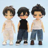 COD DSFERTGERRYYY ob11 Wide-Leg Pants Baby Clothes Jeans Curling Black White Khaki Solid Color 12 Points bjd Doll gsc