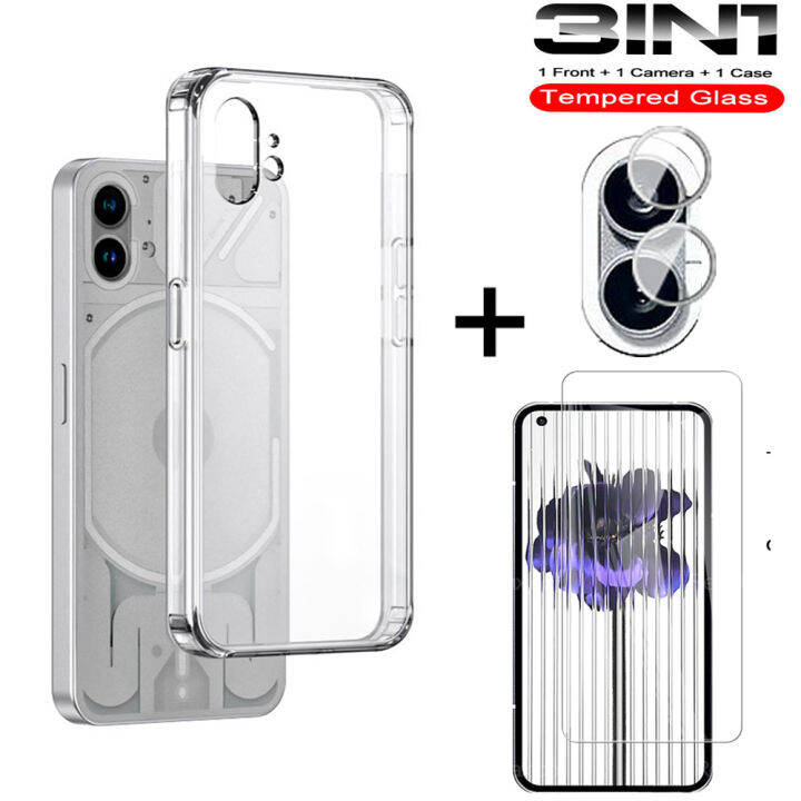 3IN1 For Nothing Phone 1 Case Super Protection Soft Transparent Clear