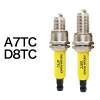 1 Pack Motorcycle Iridium Spark Plugs D8TC A7TC 70 110 125 Karts High Quality Bright Yellow Spark Plugs Alloy Dirt Spark Plugs