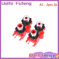 Uaifo 2ชิ้น2P 4P 6P 8P RCA ตัวเมียเสียงปลั๊ก AV วิดีโอ AV2-8.4-13ขั้วต่อหลอดไฟ LED