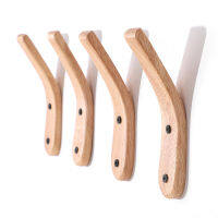 1Pc Oak Wood Coat Wall Mounted Vintage Single Hook Hat Rack Towel Hanger Wood Wall Organizer Hook Decorative For Home Bar Ho