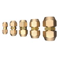 45 Degree SAE 1/4 3/8 1/2 3/4 Flare Pipe Fitting Connector Euqal Reducer Coupling With Nut For Air Conditioner Copper Tube