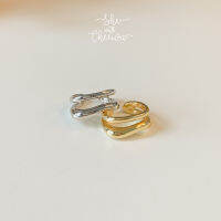 She with Cheewa | silver925 | twirl earcuff ต่างหูหนีบเงินแท้ มินิมอล 2 เลเยอร์ ทรงคลื่นๆ ปรับขนาดตามใบหูได้เลยค่ะ