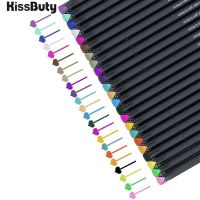 24PCS / Set 0.4mm 24Colorful Fiber Fineliners Marker Pen Set Painting Felt Tip Fine Hook Line Pen Graffiti Sketch Drawing Art