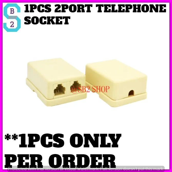 SB20900 1PCS Telephone Socket 2 Port Telephone Cable Telephone Box