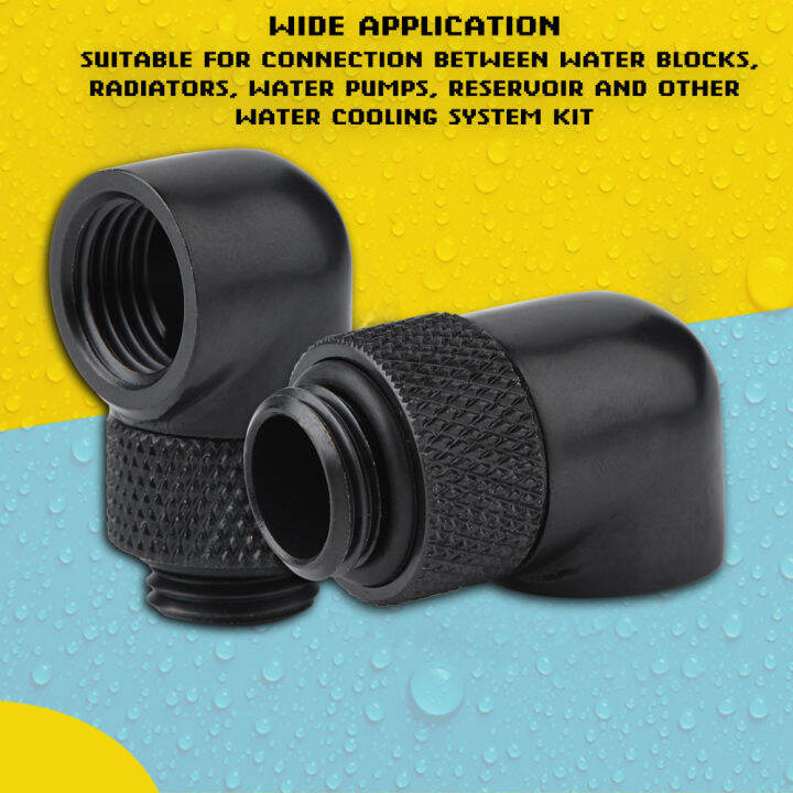 Water Cooling Fittings 90 Degree Angle Rotary Tube Fitting PC Water