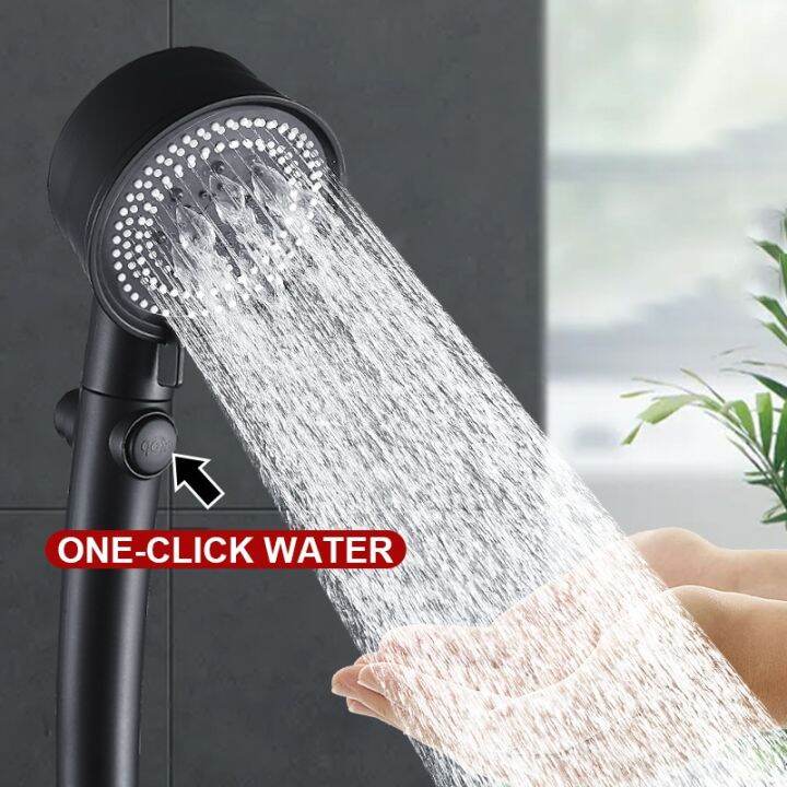 shower-head-water-saving-5-modes-adjustable-high-pressure-showerhead-handheld-spray-nozzle-bathroom-accessories-5colors-by-hs2023