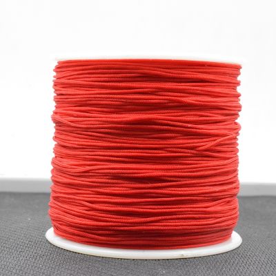 Red 1 Roll 0.8M Chinese Knot Macrame String Wire Cord Thread for DIY Necklace Bracelet Braided String B001
