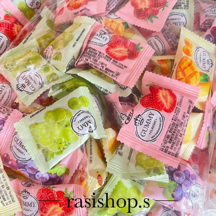 พร้อมส่ง-เยลลี่ผลไม้รวม-1-กิโลกรัม-กินเพลินๆเวลาทำงาน-เคี้ยวเพลิน-อร่อยนาน