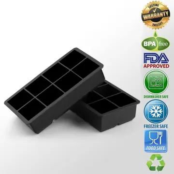 1pc Silicone Ice Cube Tray, Large Square Ice Mold For Chilled