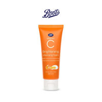 Boots Vitamin C Brightening Cleansing Foam บู๊ทส์ วิตามิน ซี ไบร์ทเทนนิ่ง คลีนซิ่ง โฟม100มล.