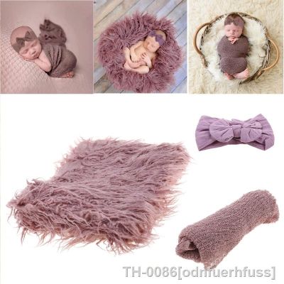 ﹍ 3 pçs newborn fotografia adereços da criança foto cobertores envoltório e longa ondinha prop acessórios