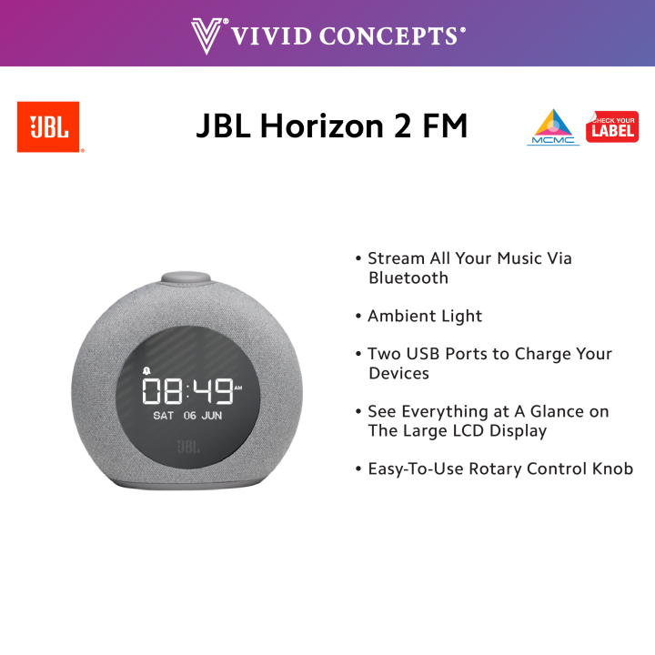 JBL HORIZON 2 Bluetooth clock radio speaker with FM Lazada
