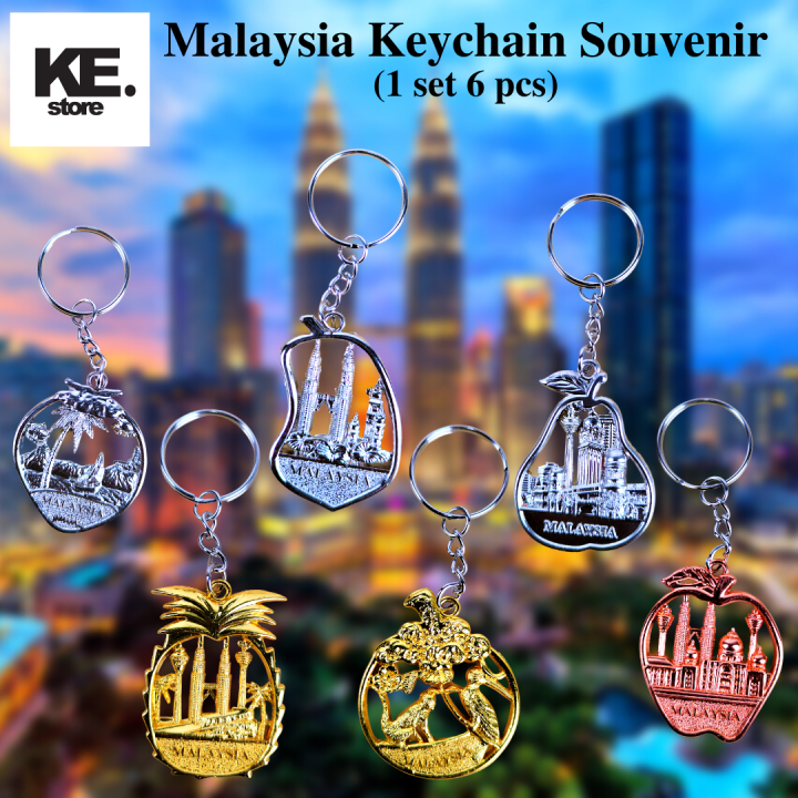 Malaysia Keychain Souvenir /Metal Keychain / Shape Colorful Keychain