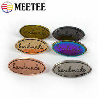 Meetee 102030ชิ้น20X40mm ที่ทำด้วยมือถุงโลหะตกแต่งขาหัวเข็มขัดป้ายแท็กฝีมือจับมือปุ่ม D. อุปกรณ์ฮาร์ดแวร์ IY