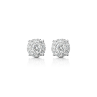 ต่างหูเพชร Simplicity Round Illusion Studs (EC019)