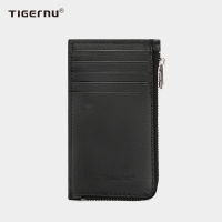 Tigernu Genuine Leathe RFID Anti thef Blocking Protection Men Slim Card &amp; ID Holders Wallets For Men Small Money Bag Male Purses