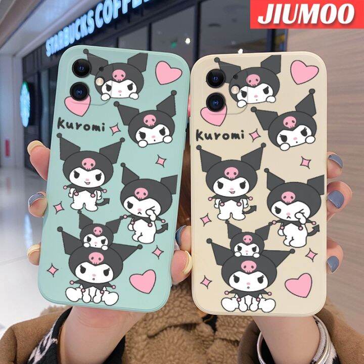 เคส-jiumoo-สำหรับ-realme-8-4g-realme-8-pro-เคสซิลิโคนนิ่มแฟชั่นขอบสี่เหลี่ยม-kuromi-น่ารักลายดีไซน์ใหม่เคสกันกระแทกคลุมทั้งหมดเคสป้องกันเลนส์กล้อง