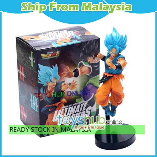 Dragon Ball Z Ultimate Soldiers Super Movie 19 New Goku Vs Broly Action Figures Blue Hair Ver Son Goku Model Toys 24cm Lazada