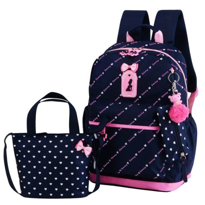 3PCS School Backpack for Girls, Kids Bookbags Set Primary Girls