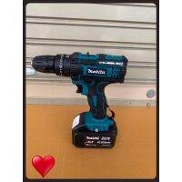 Makita สว่านไร้สาย 220V 3 ระบบเครื่องมือช่าง เจาะเหล็ก เจาะไม้ เจาะปูน ขันน็อตสกรู พร้อมอุปกรณ์แบต 2 ก้อนพร้อมแท่นชาร์จ