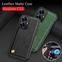 เคสสีด้านสำหรับ Realme C55 NFC 2023เคสหนังเคสป้องกันเต็มรูปแบบโทรศัพท์สำหรับ RealmeC55 C 55 C55NFC 5G ฝาหลังขอบเคสนิ่ม