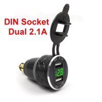 5V 4.2A USB Charger Motorcycle Hella Din Socket Metal Shell Voltmeter 12V 24V for BMW R1200RT Triumph Tiger Ducati Motor