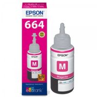 Epson T6643 M สีแดง หมึกเติมแท้แบบไม่มีกล่อง สำหรับ L100/L110/L120/L200/L210/L300/L350/L355/L455/L550/L555/L1300