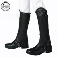 Cavassion Kid S Half-Chaps Leather Half Chaps สำหรับเด็กอุปกรณ์ขี่ม้าอัศวินน้อยปกป้องขาของคุณขณะขี่