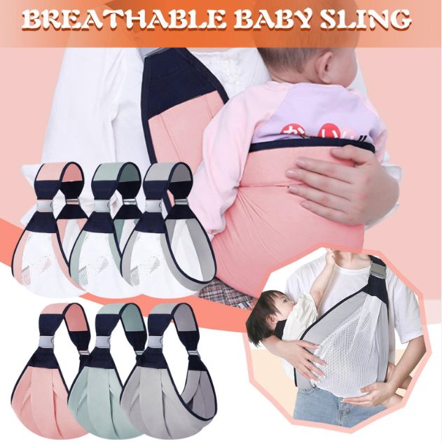 BabyWrapNewbornSlingDualUseInfantNursingCoverCarrierMesh