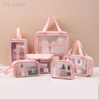 PU Women Travel Storage Bag Cosmetic Bag Makeup Bag Travel Organizer Bags Waterproof Washbag Transparent Cosmetic Cases