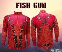 เสื้อตกปลา JK Thailand เสื้อกันยูวี ลาย FISH GUN ป้องกันรังสี UV 80% แห้งเร็ว