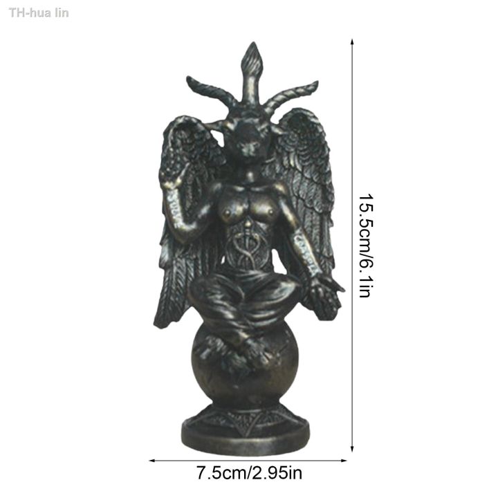 hua-lin-ซาตานแพะ-baphomet-รูปปั้นเรซิ่นซาตาน-figurine-โบสถ์ซาตาน-sabbatic-แพะประติมากรรมตกแต่งรูปปั้นทางศาสนา