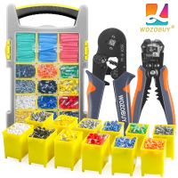 【LZ】▣▽✈  Ferrule Crimper Tool Kit Ratchet Crimping Tool Kit Wire Stripper e Alicate Crimper ou Alicate Conjunto com Conectores