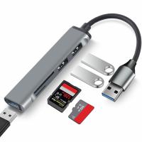 [HOT HAIXWLXKWW 589] ใช้ได้กับ Docking Station Splitter Card Reader มัลติฟังก์ชั่ USB Extender อลูมิเนียมอัลลอยด์ USB3.0 Hub