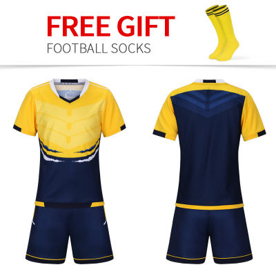 Kids Football Jersey Personalized Custom Boys Soccer Jersey Set Fast Dry Soccer Uniform Breathable Football Uniform For Children