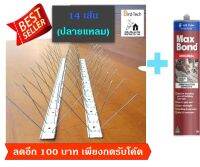 อุปกรณ์ป้องกันนก Bird spike ฐานอลูซิงค์ 14 เส้น แถมกาวตะปู 1 หลอด