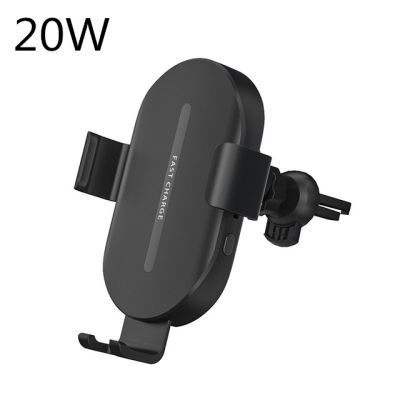 20W Auto Induction Qi Fast Wireless Charger Car Phone Holder for Samsung S9 10 iPhone 12 8Plus 11 11Pro Huawei P30 Smart Charger