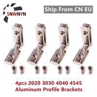 4PCS 2020 3030 4040 4545 Aluminum Profile Brackets L Type T Slot 90 Degree Corner Connector Fastener EU Standard Hand Tool Parts Accessories