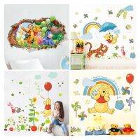 Cartoon Winnie the pooh bear wall sticker for kids room children living room bedroom wall decoration kids christmas gift