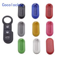 [More Suitable] Cocolockey Remote Key Shell Case Car Key Pad สำหรับ Fiat 500 Panda Punto Bravo เปลี่ยน Key Fob 3ปุ่มรถอุปกรณ์เสริม