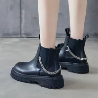 Womens Rubber Boots Female Shoes Flat Heel Boots-Women Luxury Designer Clogs Platform Round Toe Rain Ladies Lolita Summer Ankl