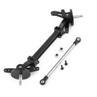 Metal No Power Front Axle with Steering Rod Steering Assembly for Tamiya 1/14 RC Truck Tractor Car Upgrades Accessories Parts Black