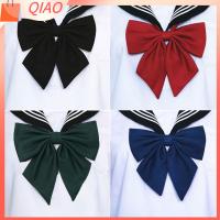 QIAO ผู้หญิง ดอกไม้คอ หลายชั้น ผูกโบว์ เข็มกลัดโบว์ อังกฤษ Bowtie แฮนด์เมด